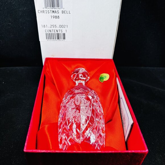 Vtg Waterford Cut Crystal Bell 1988 12 Days of Christmas Five Golden Rings BOX - Picture 2 of 11